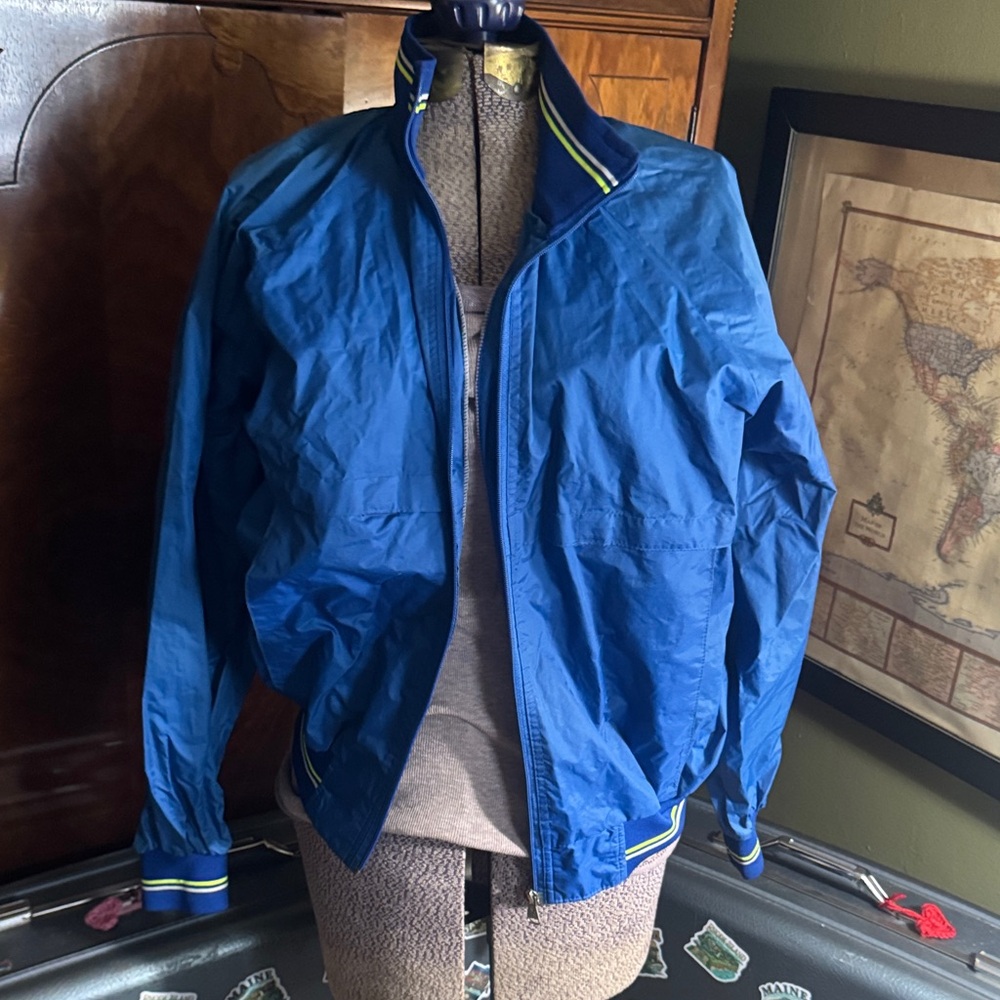 Vintage 90s Blue Windbreaker Jacket - Size L - Retro Sportswear